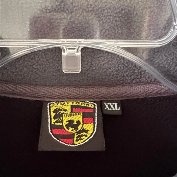 *Unisex Porsche Gray & Black Zippered Fleece Jacket Coat Sporty Cars Speed - Picture 13 of 15